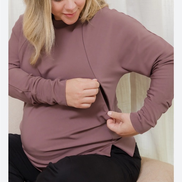 Kindred Bravely Bamboo Maternity & Nursing Sweatshirt Soft Breastfeeding XL - Picture 2 of 10